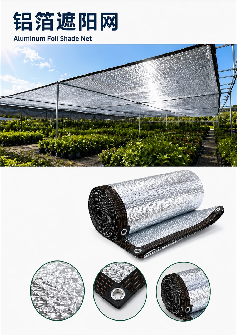 Aluminum-Foil-Look Shade Net / 铝箔色遮阳网
